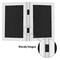 Americanflat Tri-Folding Picture Frame - Displays Two Photos at Once - Double Hinged Picture Frame - Shatter Resistant Glass - Tabletop Display Picture Frame - Black